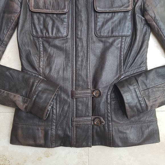 Danier Brown Leather Jacket - Picture 9 of 15